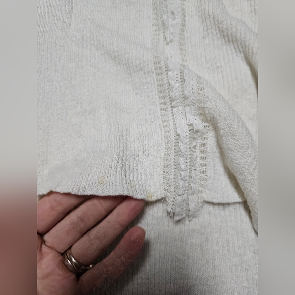 Free People small hi low sweater white - Picture 3 of 4